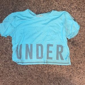 Blue under armor crop top